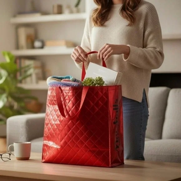 Marshall’s Metallic Red Reusable Shopping Bag - Picture 8 of 12